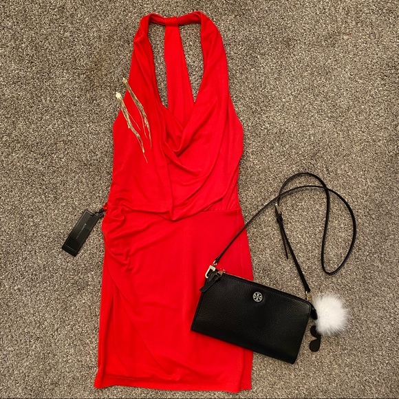 BCBG MaxAzria Skye red cocktail dress - Picture 2 of 6